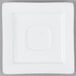 A white square Libbey saucer with a square center.