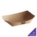 A brown Eco-Kraft paper food tray with black text.