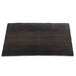 A rectangular walnut melamine serving board with a wavy design.