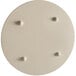An American Metalcraft round melamine serving board with a faux rustic wood design.
