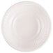 An Ivory (American White) china monkey dish with an embossed rim.