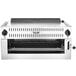 A stainless steel Vulcan salamander broiler with a black handle.