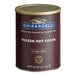 A Ghirardelli Frozen Hot Cocoa Frappe Mix container.