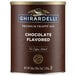 A can of Ghirardelli Chocolate Frappe Mix with a label.