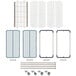 A white rectangular MetroMax i drying rack shelf kit with metal mesh panels.