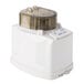 A white Dema 8400 Top Shot One chemical pump with a clear plastic cover and black accents.