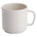 A white GET Diamond ivory plastic mug with a handle.