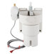 A white Viking Solid Rinse Aid Dispenser Pump with a hose attached.