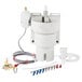 A white Viking solid rinse aid dispenser pump.