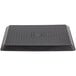 A black rectangular HS Inc. pizza tray with a circle in the middle.