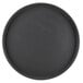 An American Metalcraft hard coat anodized aluminum round cake pan with a black rim.