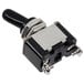 A black and silver Noble On/Off toggle switch.