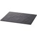A black rectangular Tablecraft melamine display tray on a white background.
