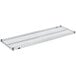 A Metro stainless steel wire shelf.
