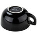 a black teapot with a handle