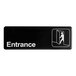 A black rectangular Thunder Group entrance sign with white text.