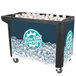 IRP 280 Qt. Black Merchandiser / Cooler Push Cart - 53 inch x 30 inch x 39 inch