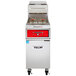 A Vulcan natural gas floor fryer with digital controls.