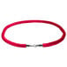 A red nylon Aarco stanchion rope with chrome ends.