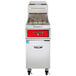 A red and black Vulcan commercial gas fryer with digital controls.