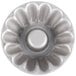 A Chicago Metallic aluminized steel lava cake pan with a flower design on the bottom.