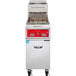 A Vulcan 1TR45C-2 floor gas fryer with red and black computer controls.