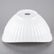 A 10 Strawberry Street Whittier white porcelain boat bowl with line texture.