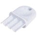 A white San Jamar Smart System roll towel dispenser with a hole for paper towels.