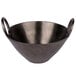 A 10 Strawberry Street Lodo black metal bowl with handles.