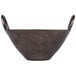 A 10 Strawberry Street Lodo raw black metal bowl with handles.