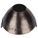 A black metal bowl with handles.