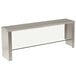 An Advance Tabco stainless steel serving shelf with sneeze guard.