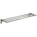 A stainless steel tubular tray slide with fixed brackets.