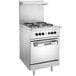 A Vulcan stainless steel electric range with four burners and an oven.