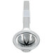 A silver metal Westmark egg wedger with white accents and circular wires.