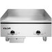 A Vulcan countertop electric griddle with a close-up of the grill plate.