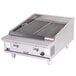 A Vulcan VTEC25 infrared charbroiler on a stainless steel counter.