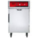 A white rectangular Vulcan cook and hold oven with a black label.