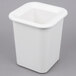 A white square Carlisle Coldmaster chiller pan with a square lid.