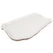 An American Metalcraft white melamine tray with a brown edge.