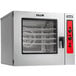 A Vulcan stainless steel electric combi oven with a glass door.