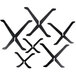 A group of black x-shaped objects.