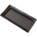 A rectangular walnut melamine tray.