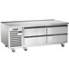 A large stainless steel Vulcan chef base with four drawers.