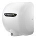 A white rectangular Excel hand dryer cover with black text that reads "XLERATOReco"