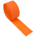 A roll of Creative Converting sunkissed orange streamer paper.
