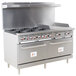 Cooking Performance Group S60-G24-N Natural Gas 6 Burner 60 inch Range with 24 inch Griddle and 2 Standard Ovens - 280,000 BTU