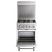 A stainless steel Cooking Performance Group natural gas range with four burners.