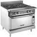 A Vulcan V series commercial gas range with a standard oven and 4 burners.