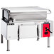 A Vulcan stainless steel 40 gallon tilt skillet on a white background.